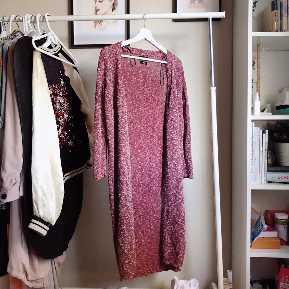 Massimo Dutti cardigan in purple/red